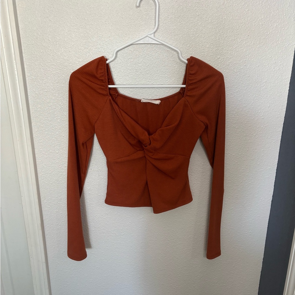 Lush Terracotta Ribbed Knitwear